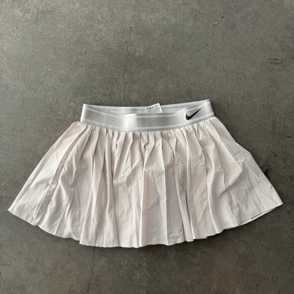 Vintage Y2k Micro Mini Nike Pleated Athletic Golf Tennis Skirt Medium White - Picture 1 of 5